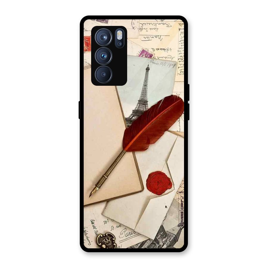 Feather Beauty Glass Back Case for Oppo Reno6 Pro 5G