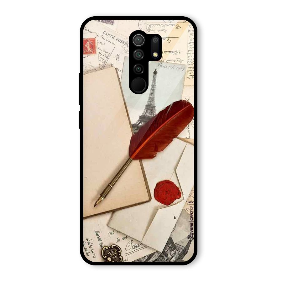Feather Beauty Glass Back Case for Poco M2