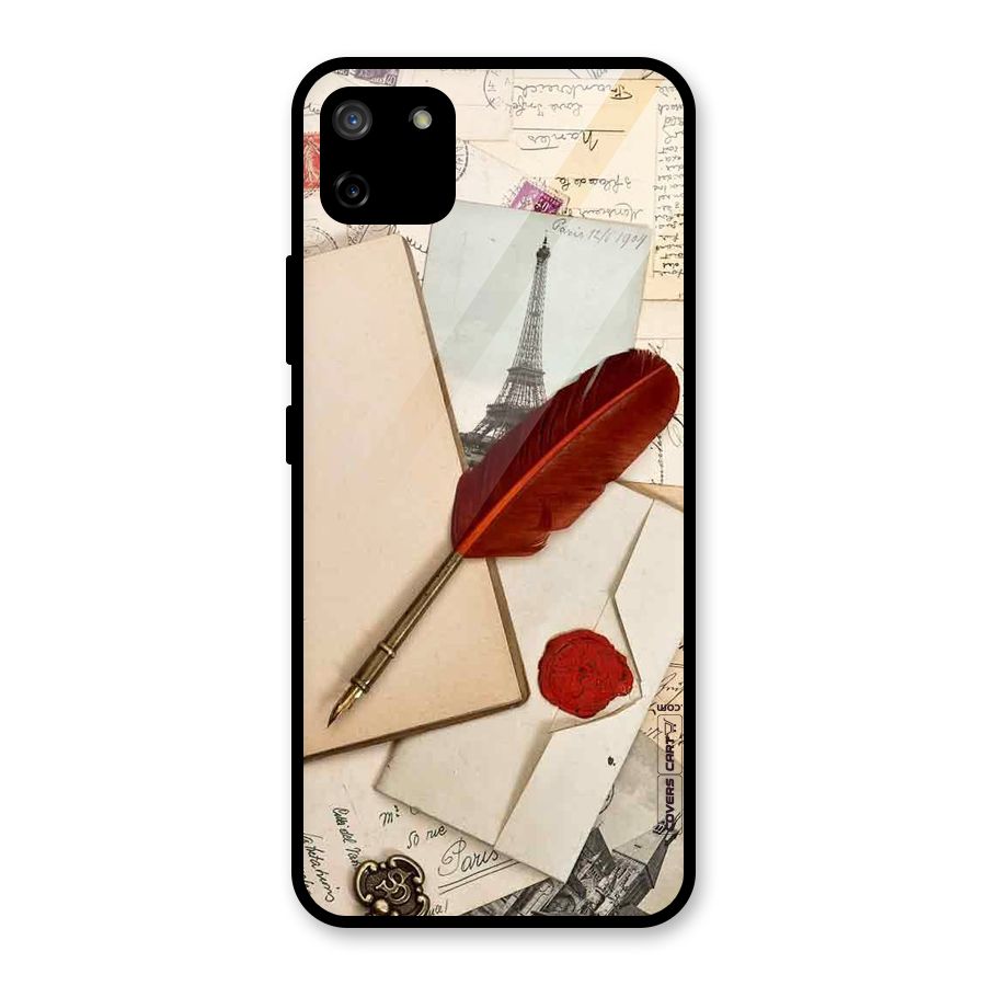 Feather Beauty Glass Back Case for Realme C11