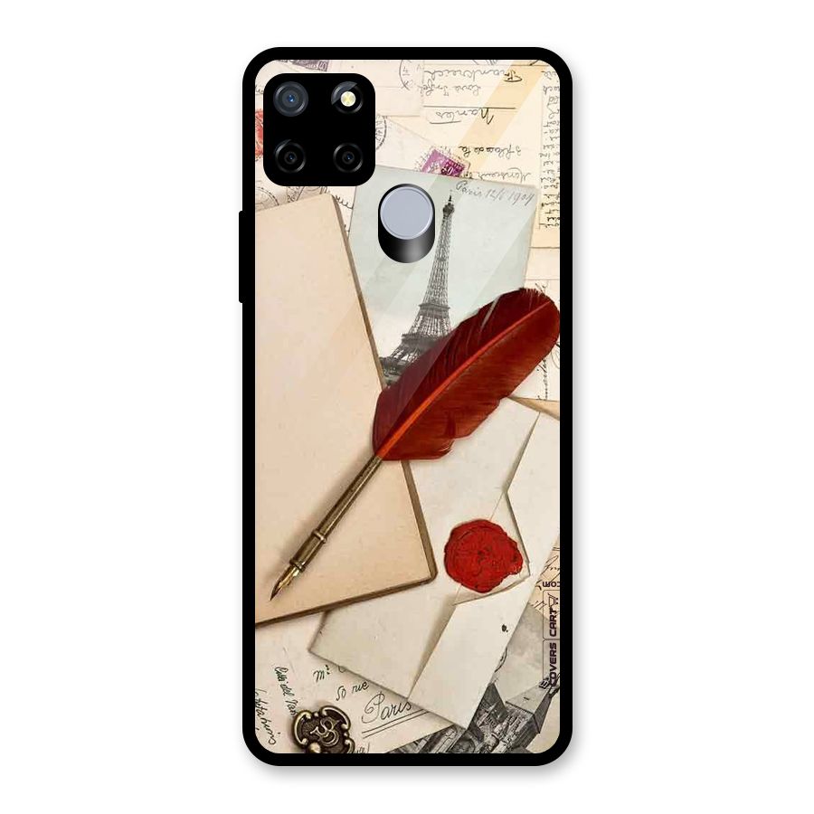 Feather Beauty Glass Back Case for Realme C12