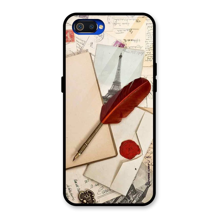 Feather Beauty Glass Back Case for Realme C2