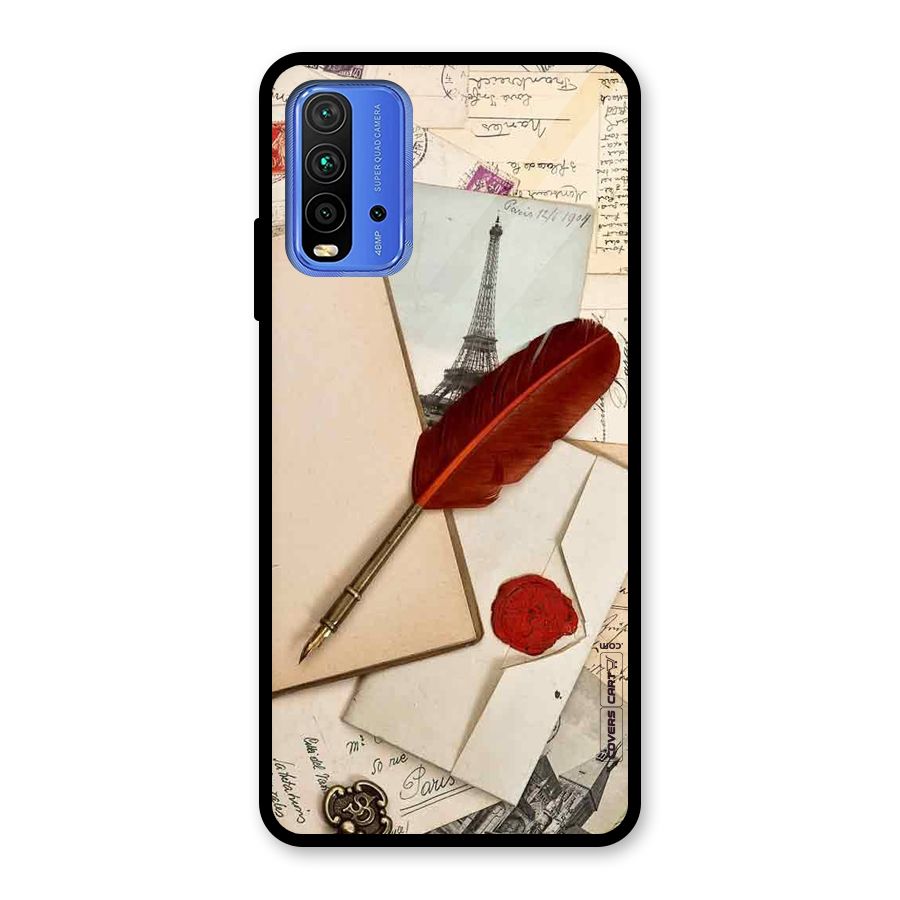 Feather Beauty Glass Back Case for Redmi 9 Power