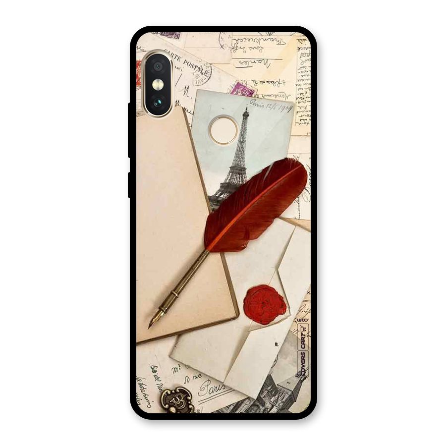 Feather Beauty Glass Back Case for Redmi Note 5 Pro