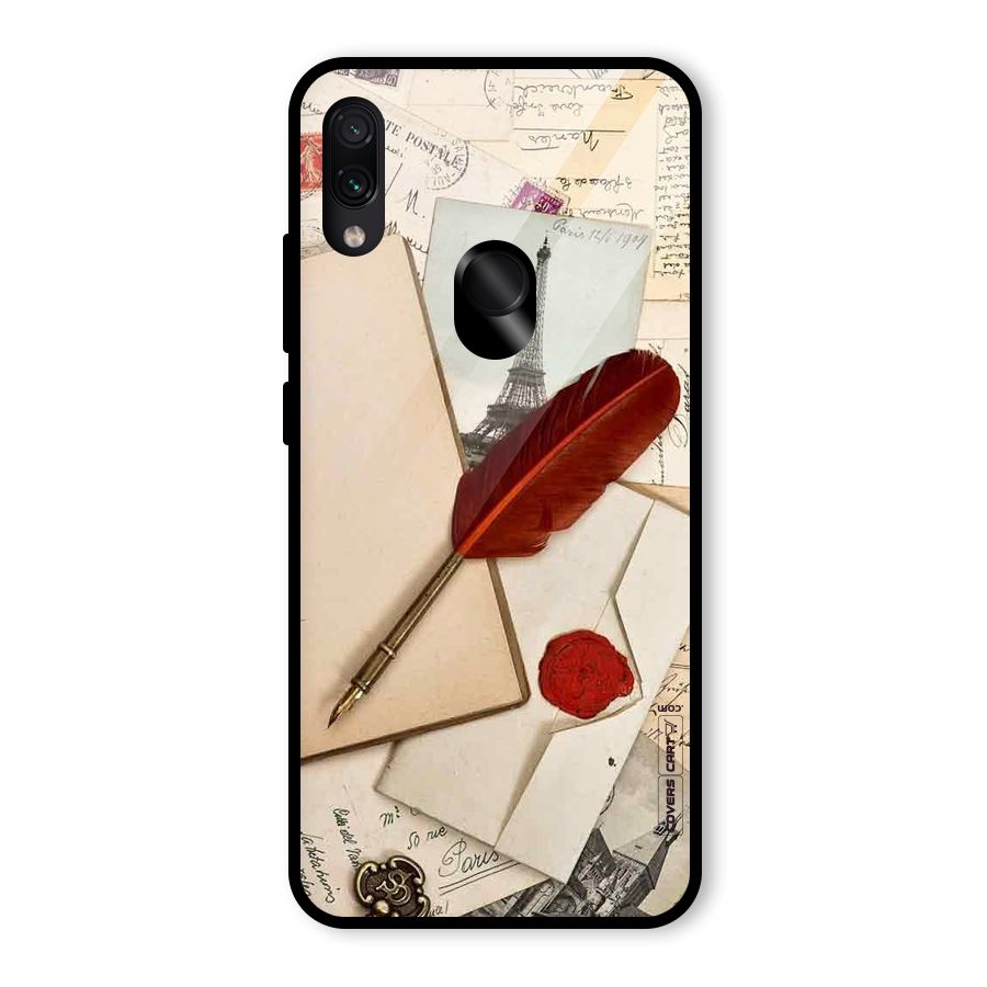 Feather Beauty Glass Back Case for Redmi Note 7 Pro