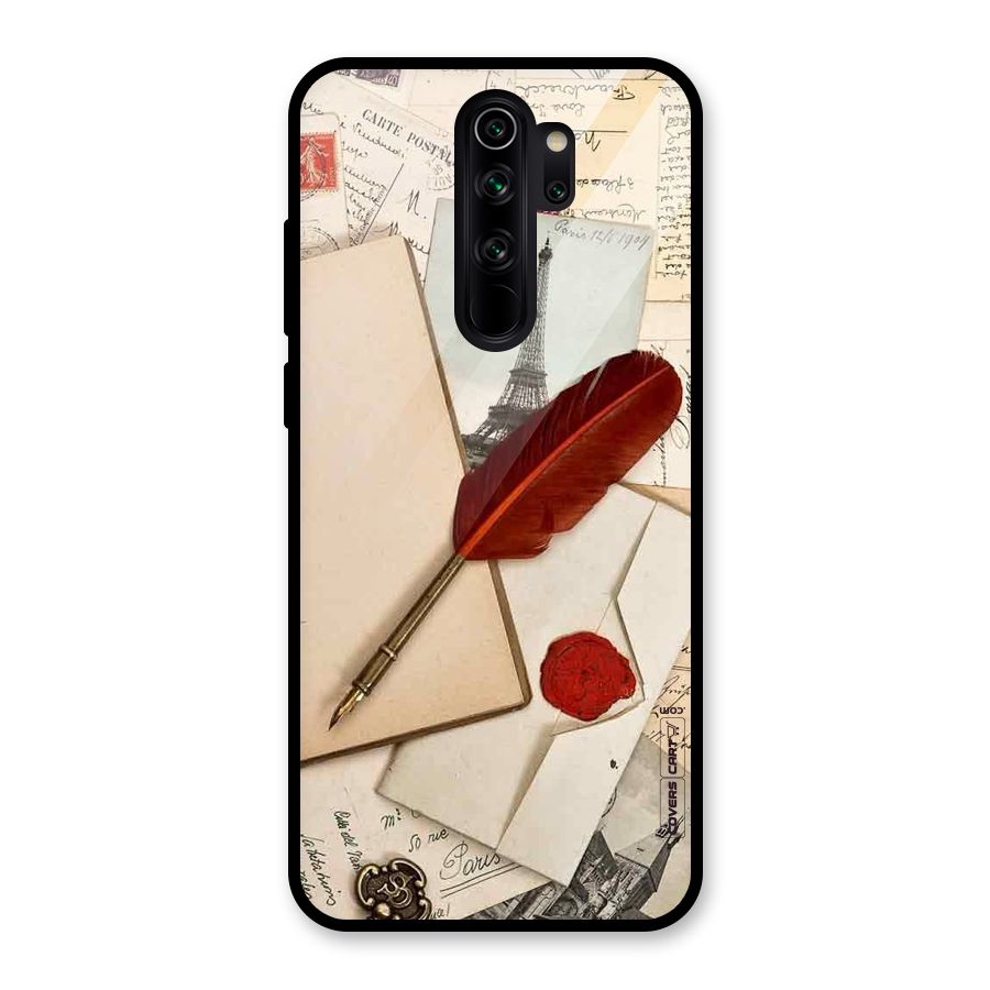 Feather Beauty Glass Back Case for Redmi Note 8 Pro