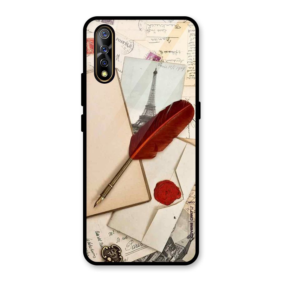 Feather Beauty Glass Back Case for Vivo S1