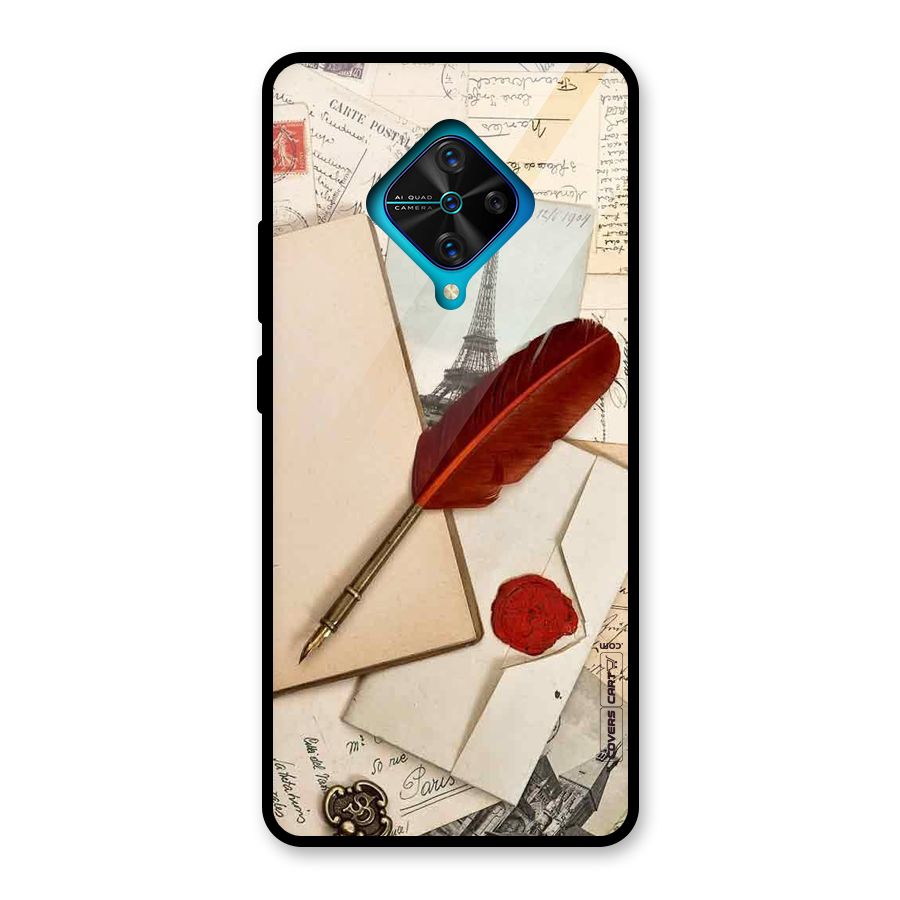 Feather Beauty Glass Back Case for Vivo S1 Pro