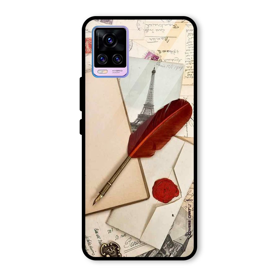 Feather Beauty Glass Back Case for Vivo V20 Pro