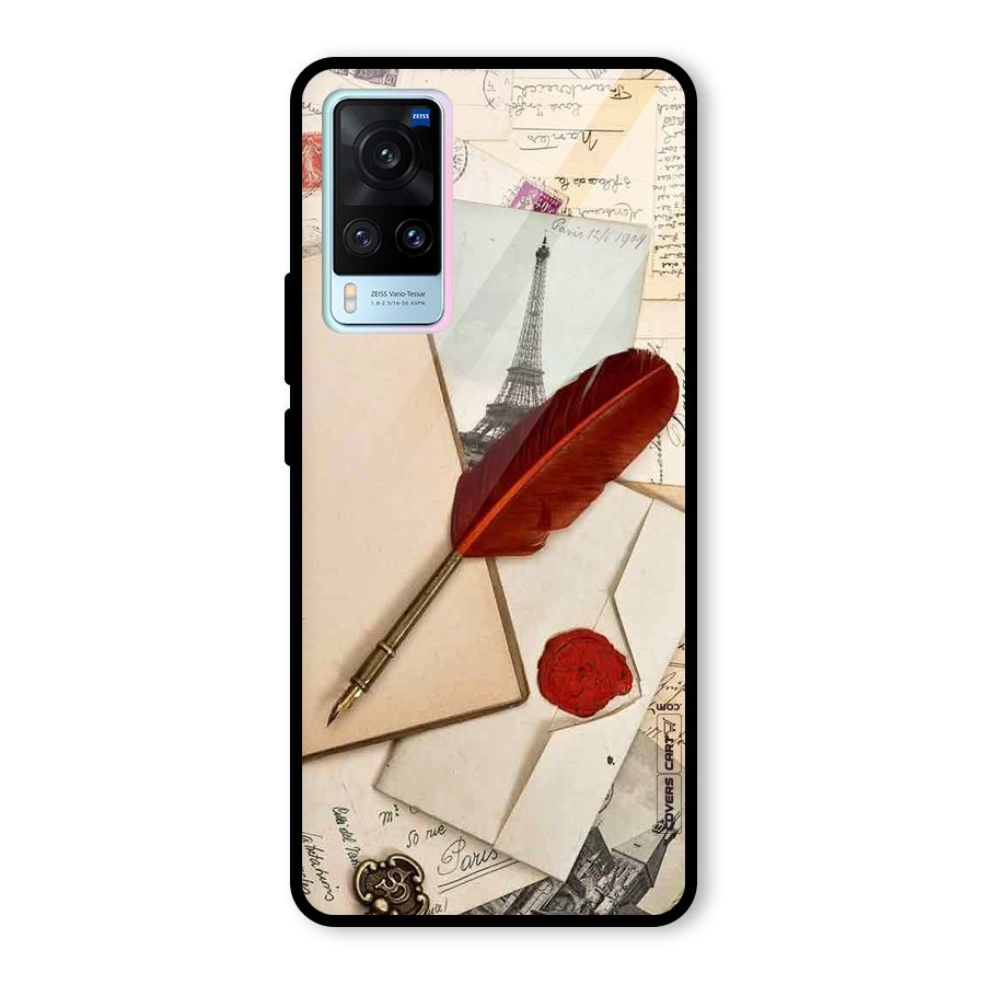 Feather Beauty Glass Back Case for Vivo X60