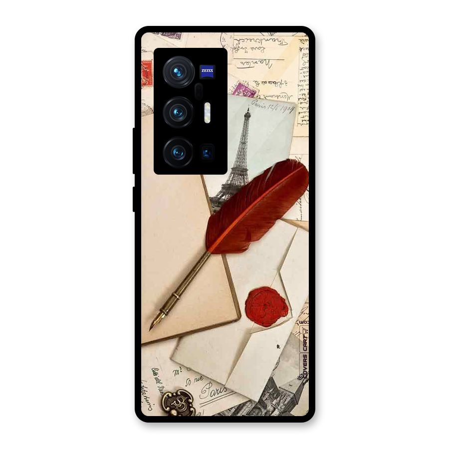 Feather Beauty Glass Back Case for Vivo X70 Pro Plus