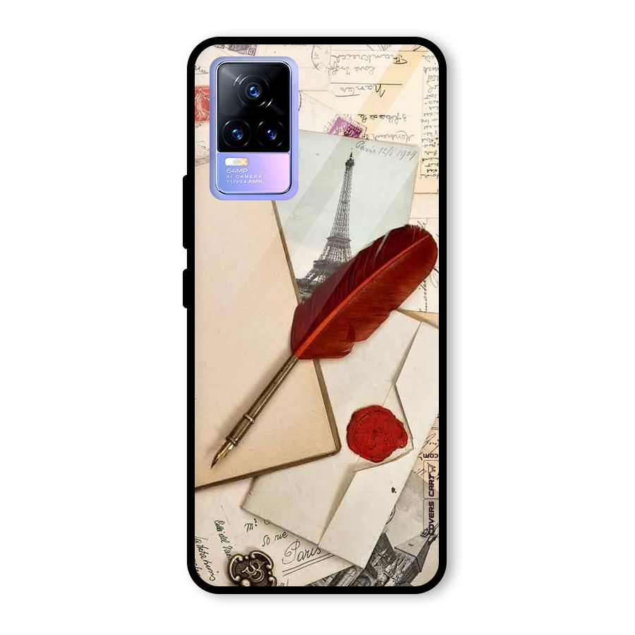 Feather Beauty Glass Back Case for Vivo Y73