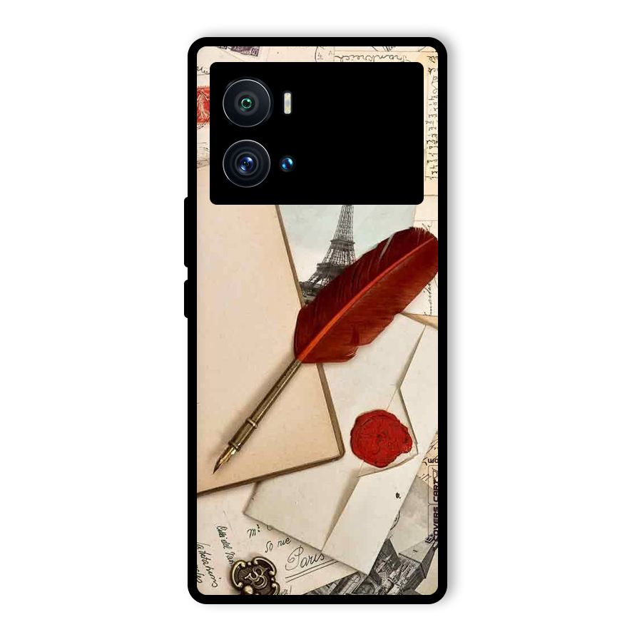 Feather Beauty Glass Back Case for Vivo iQOO 9 Pro