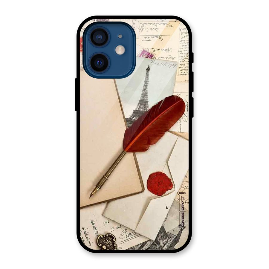 Feather Beauty Glass Back Case for iPhone 12 Mini