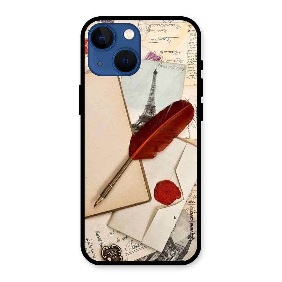 Feather Beauty Glass Back Case for iPhone 13 Mini