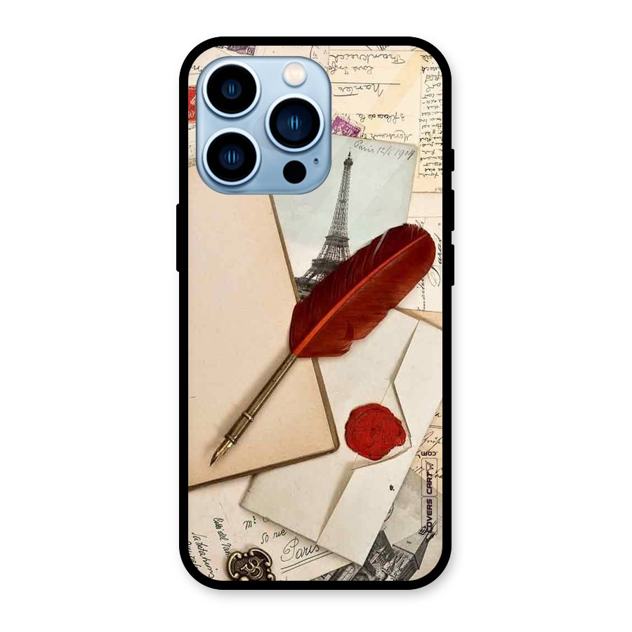 Feather Beauty Glass Back Case for iPhone 13 Pro