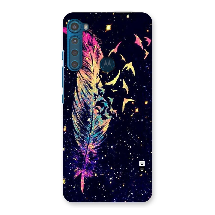 Feather Bird Fly Back Case for Motorola One Fusion Plus