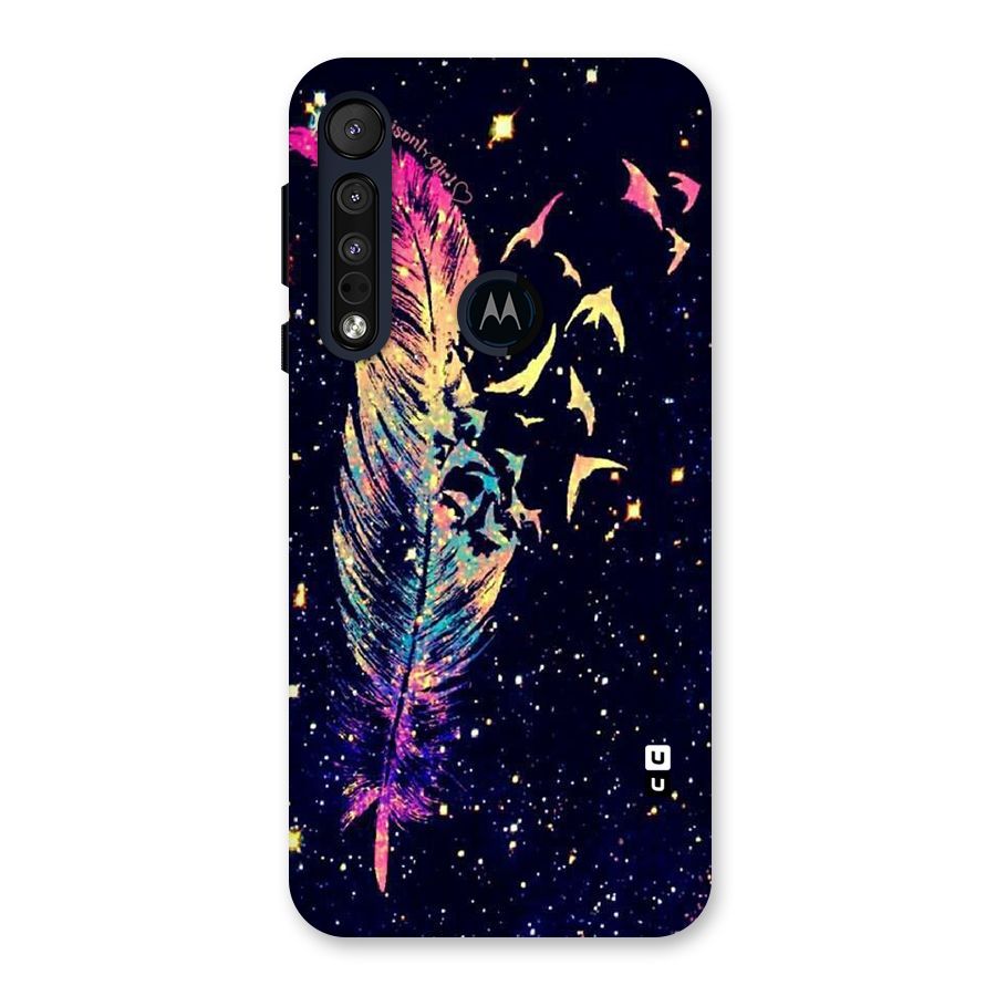 Feather Bird Fly Back Case for Motorola One Macro