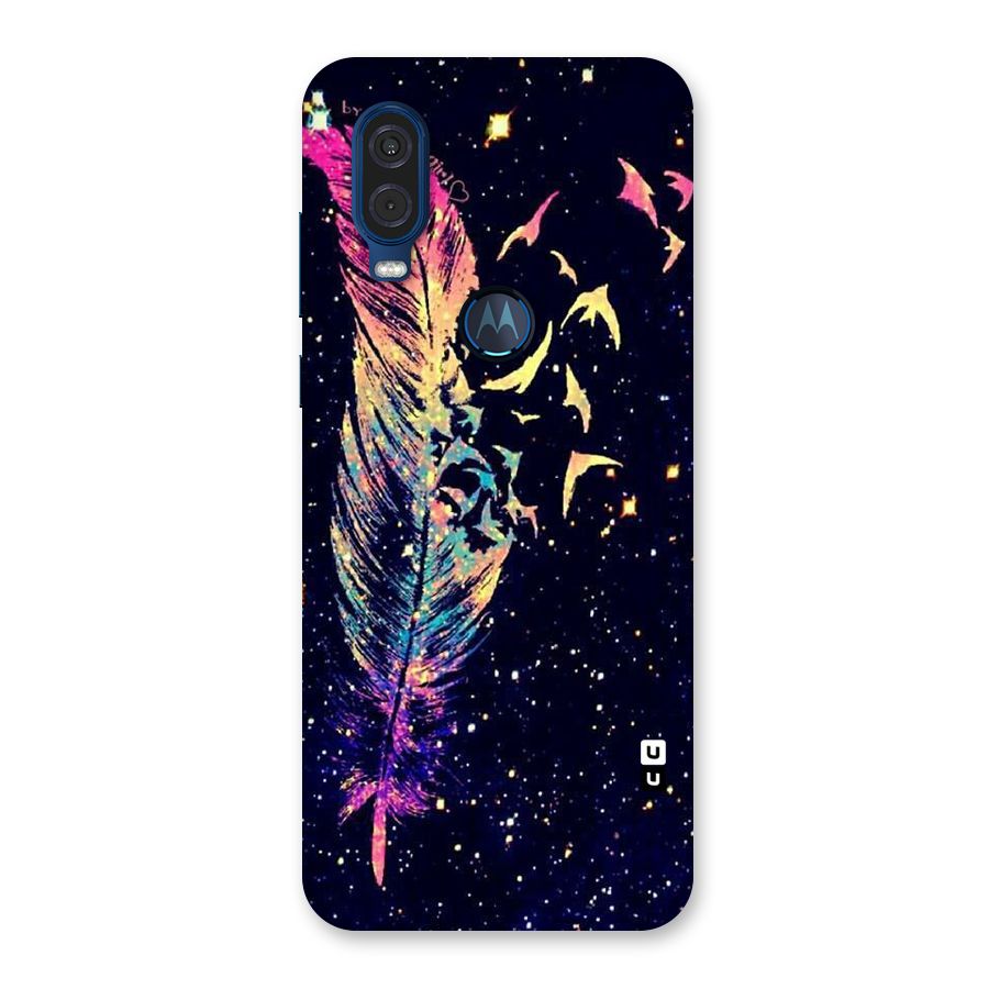 Feather Bird Fly Back Case for Motorola One Vision