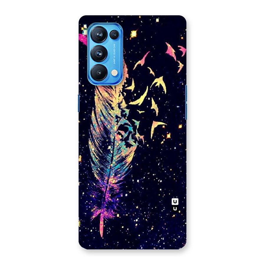 Feather Bird Fly Back Case for Oppo Reno5 Pro 5G