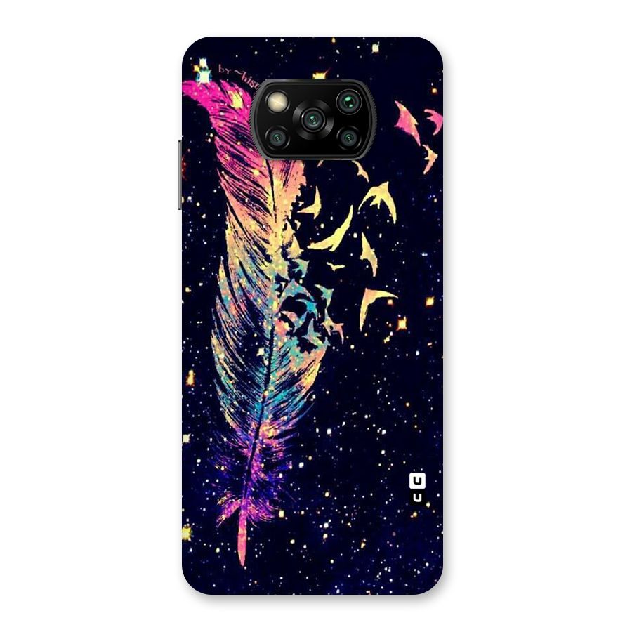 Feather Bird Fly Back Case for Poco X3
