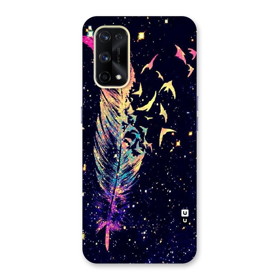 Feather Bird Fly Glass Back Case for Realme X7 Pro