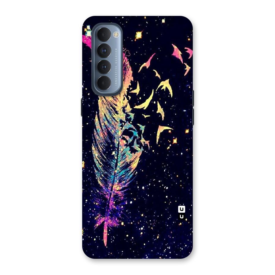 Feather Bird Fly Back Case for Reno4 Pro