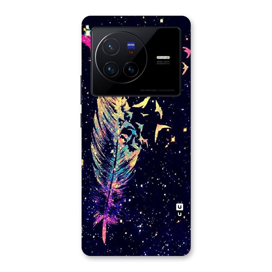 Feather Bird Fly Back Case for Vivo X80