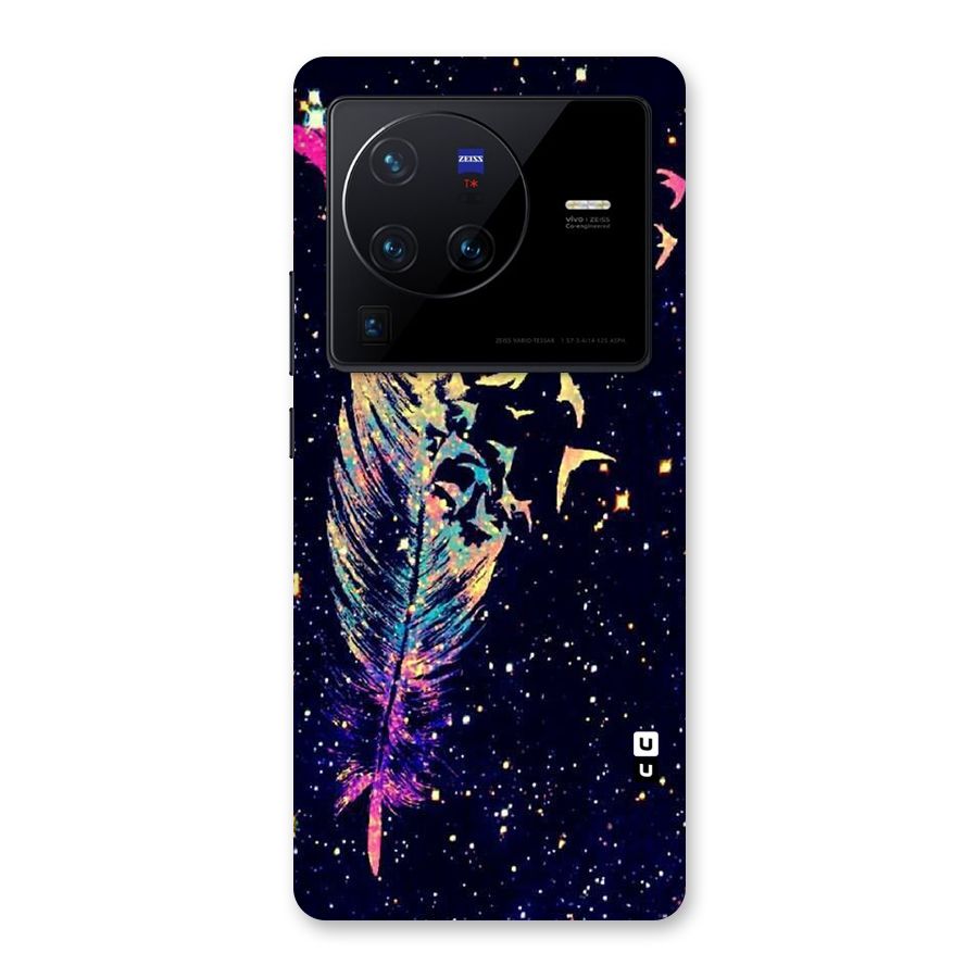 Feather Bird Fly Back Case for Vivo X80 Pro