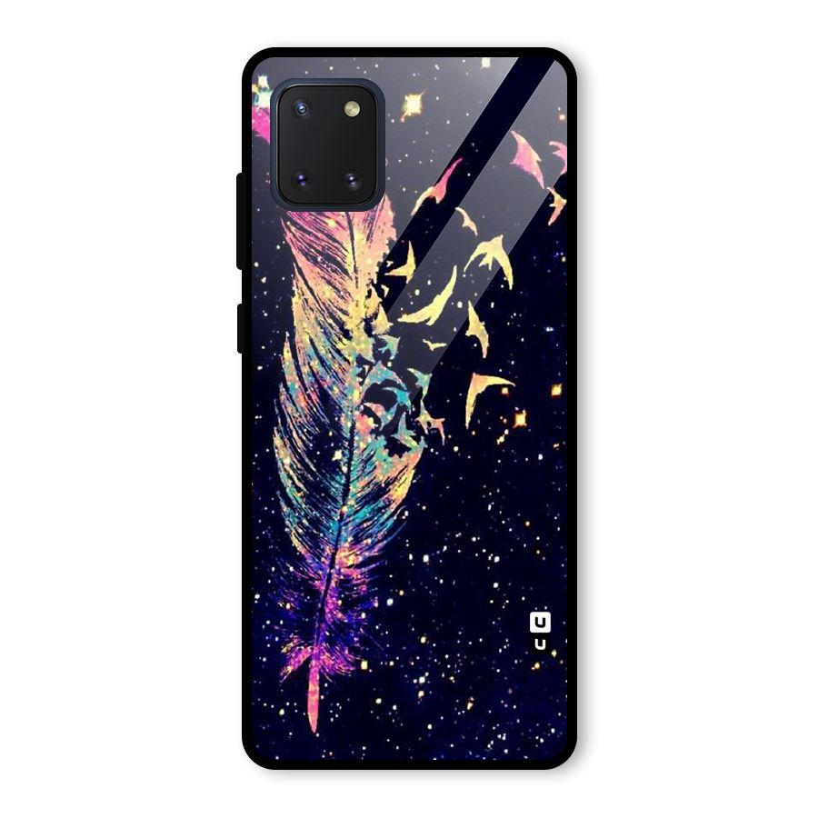 Feather Bird Fly Glass Back Case for Galaxy Note 10 Lite