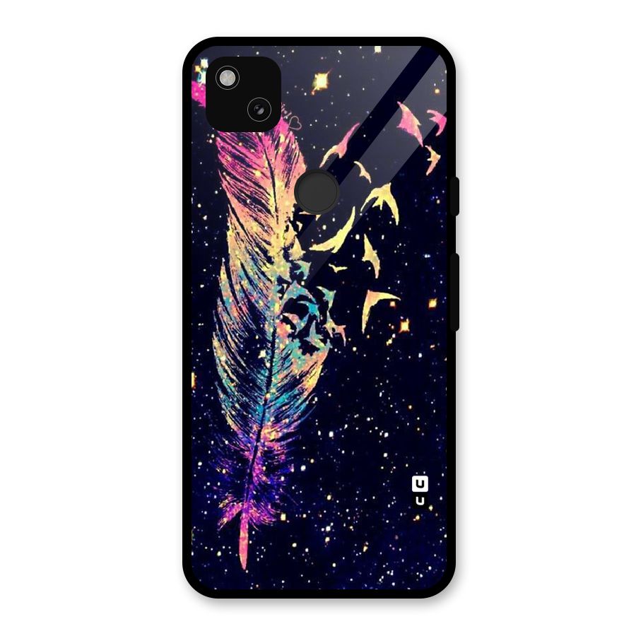 Feather Bird Fly Glass Back Case for Google Pixel 4a