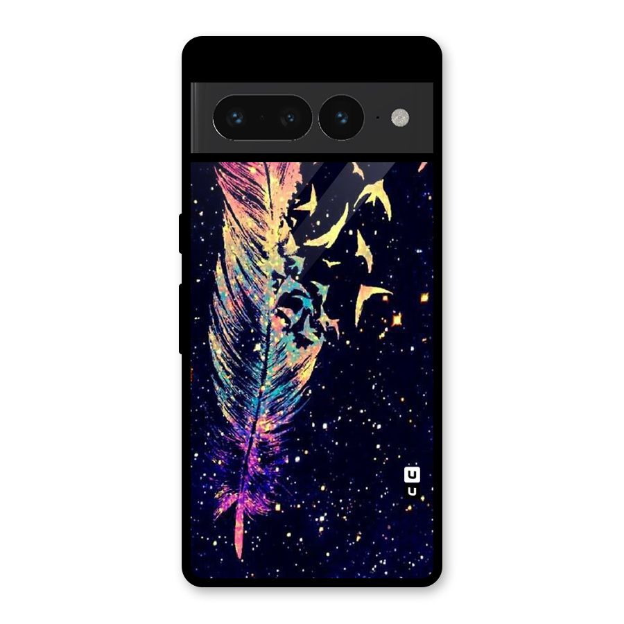 Feather Bird Fly Glass Back Case for Google Pixel 7 Pro
