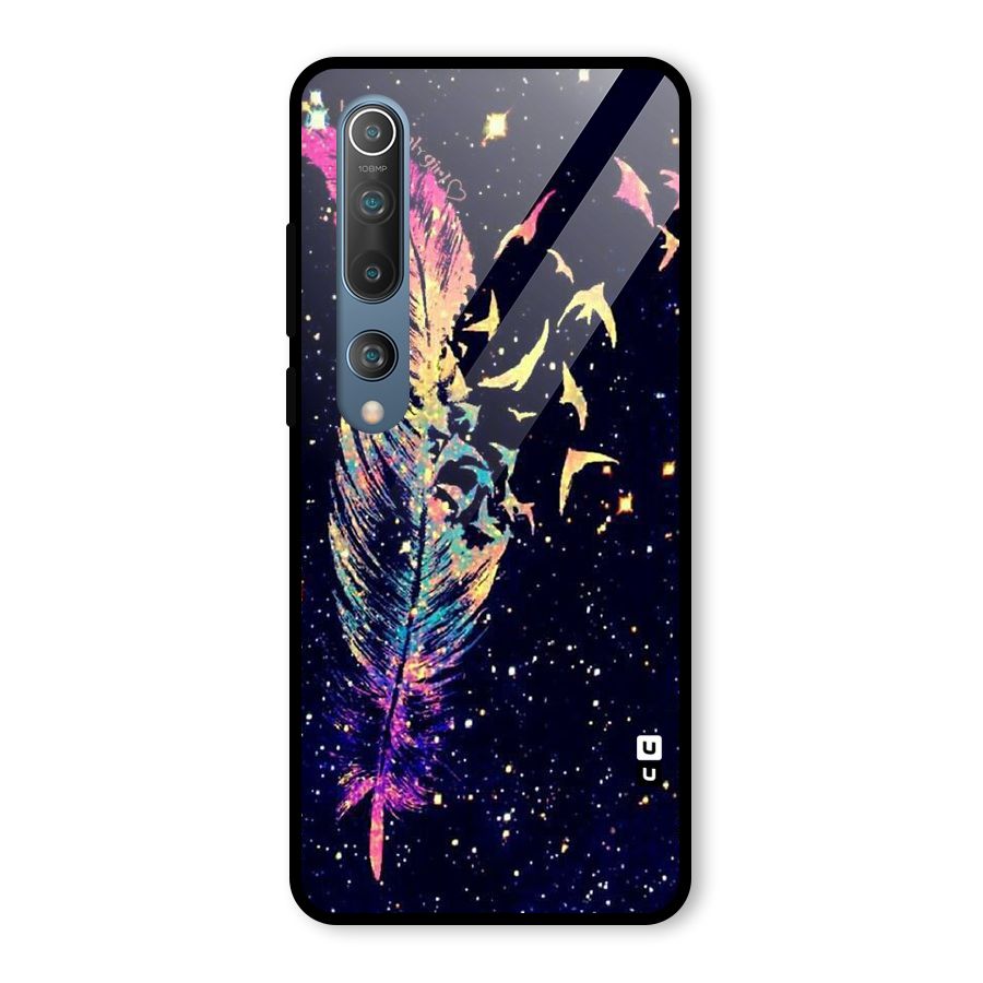 Feather Bird Fly Glass Back Case for Mi 10