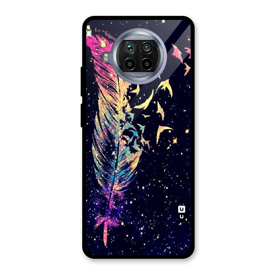 Feather Bird Fly Glass Back Case for Mi 10i