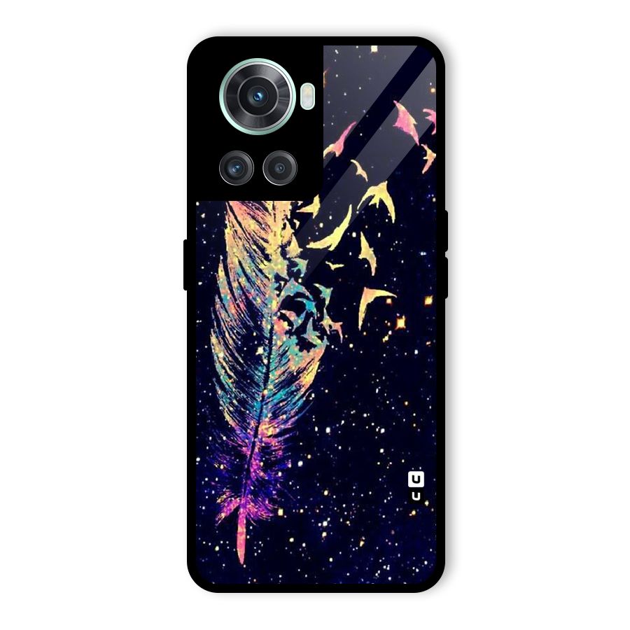 Feather Bird Fly Glass Back Case for OnePlus 10R