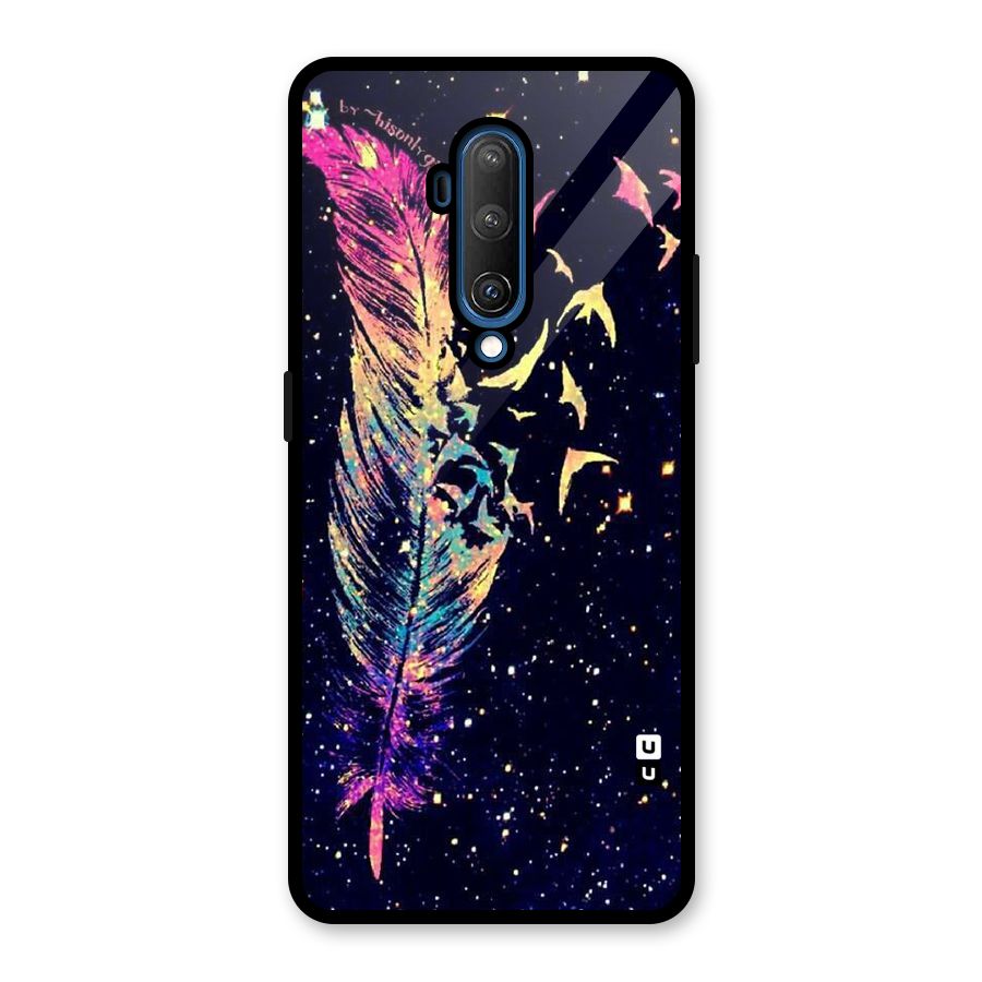 Feather Bird Fly Glass Back Case for OnePlus 7T Pro