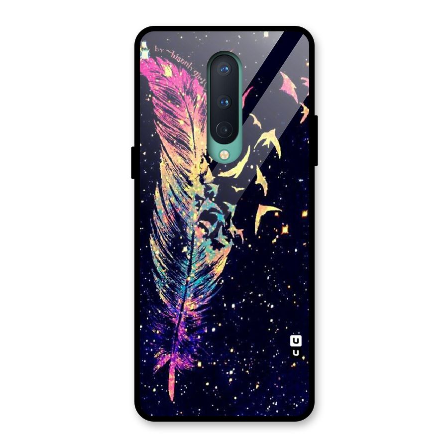 Feather Bird Fly Glass Back Case for OnePlus 8