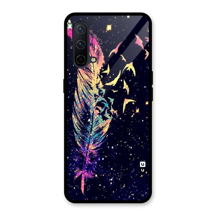 Feather Bird Fly Glass Back Case for OnePlus Nord CE 5G