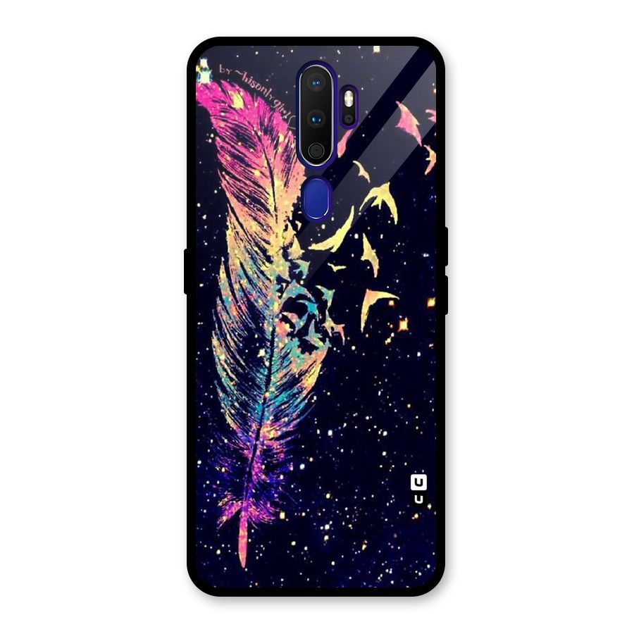 Feather Bird Fly Glass Back Case for Oppo A9 (2020)