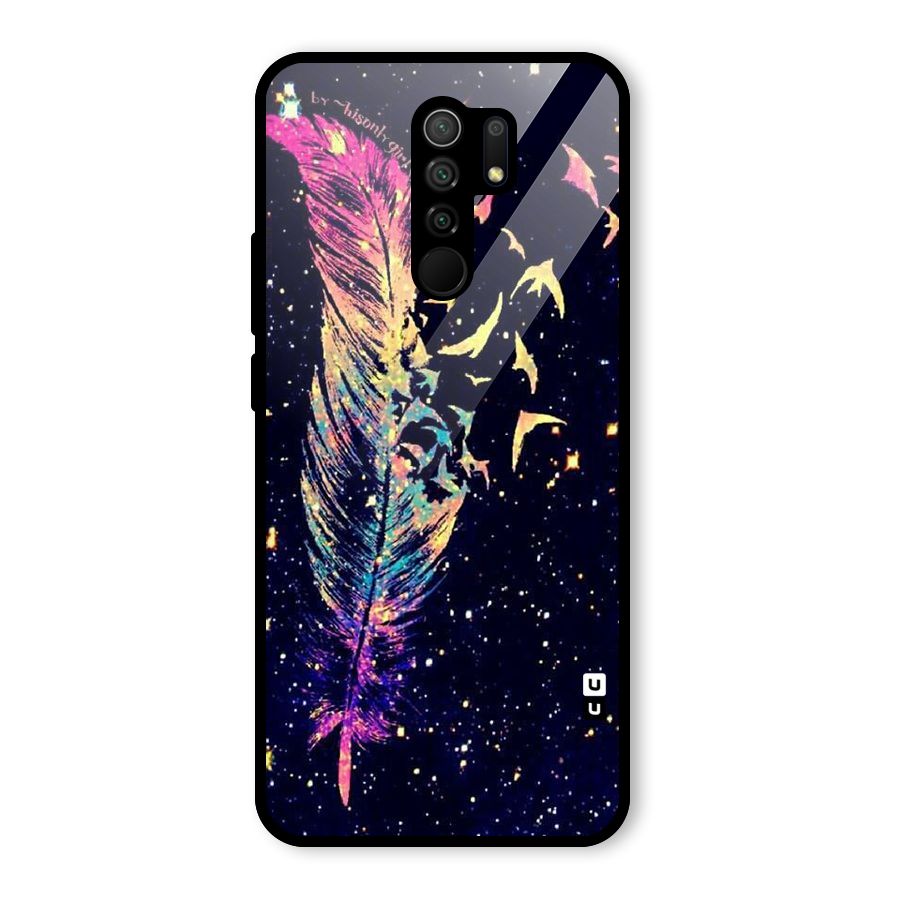 Feather Bird Fly Glass Back Case for Poco M2