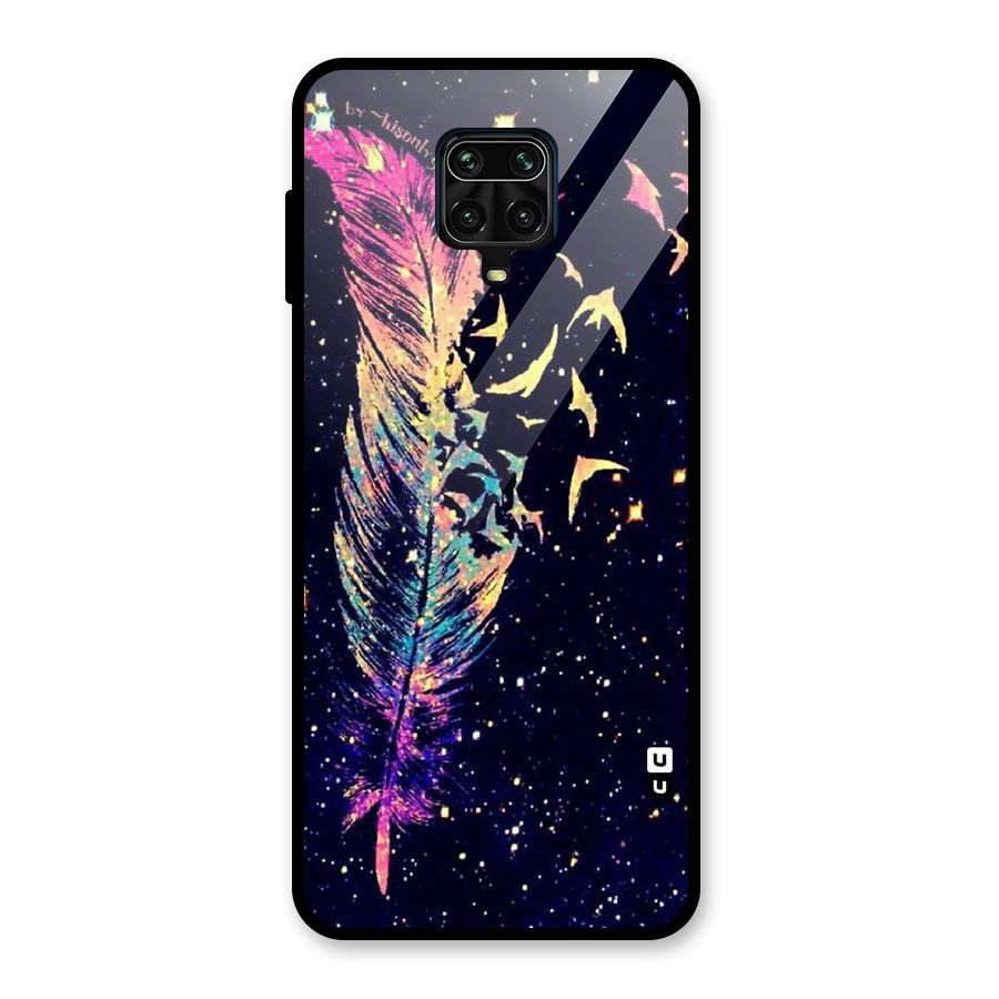 Feather Bird Fly Glass Back Case for Poco M2 Pro