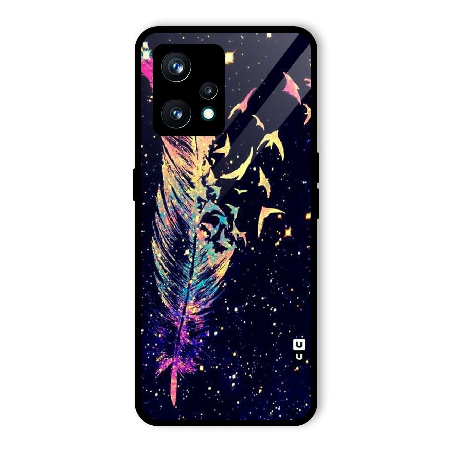 Feather Bird Fly Glass Back Case for Realme 9 Pro Plus 5G