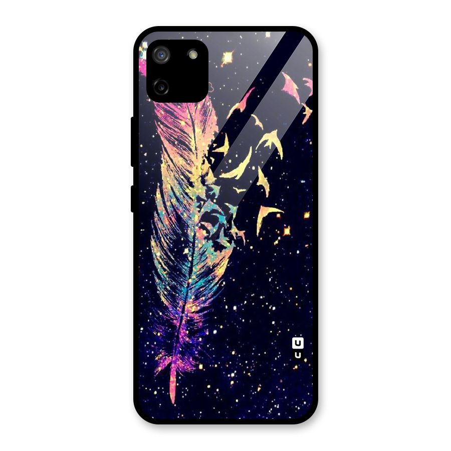 Feather Bird Fly Glass Back Case for Realme C11