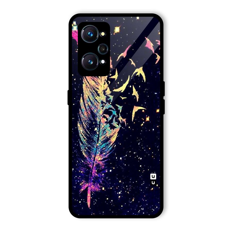 Feather Bird Fly Glass Back Case for Realme GT Neo2