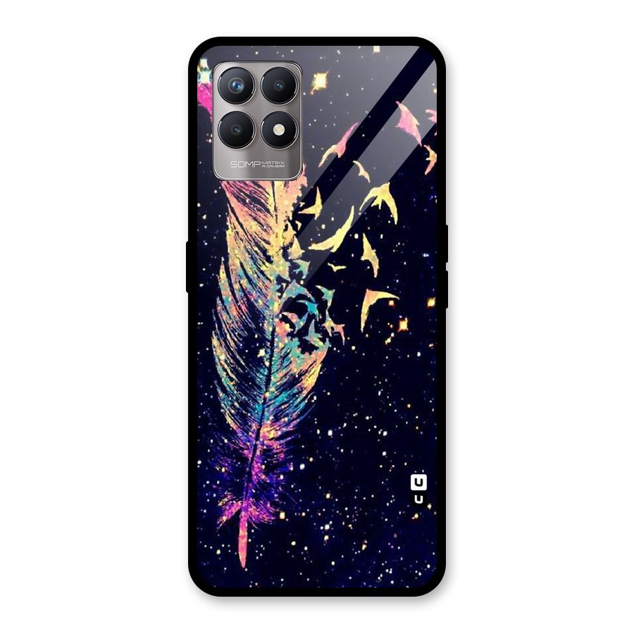 Feather Bird Fly Glass Back Case for Realme Narzo 50