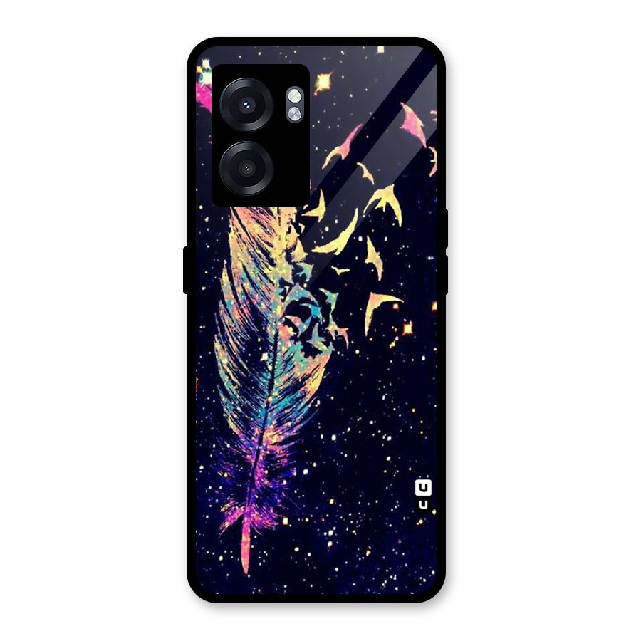 Feather Bird Fly Glass Back Case for Realme Narzo 50 5G