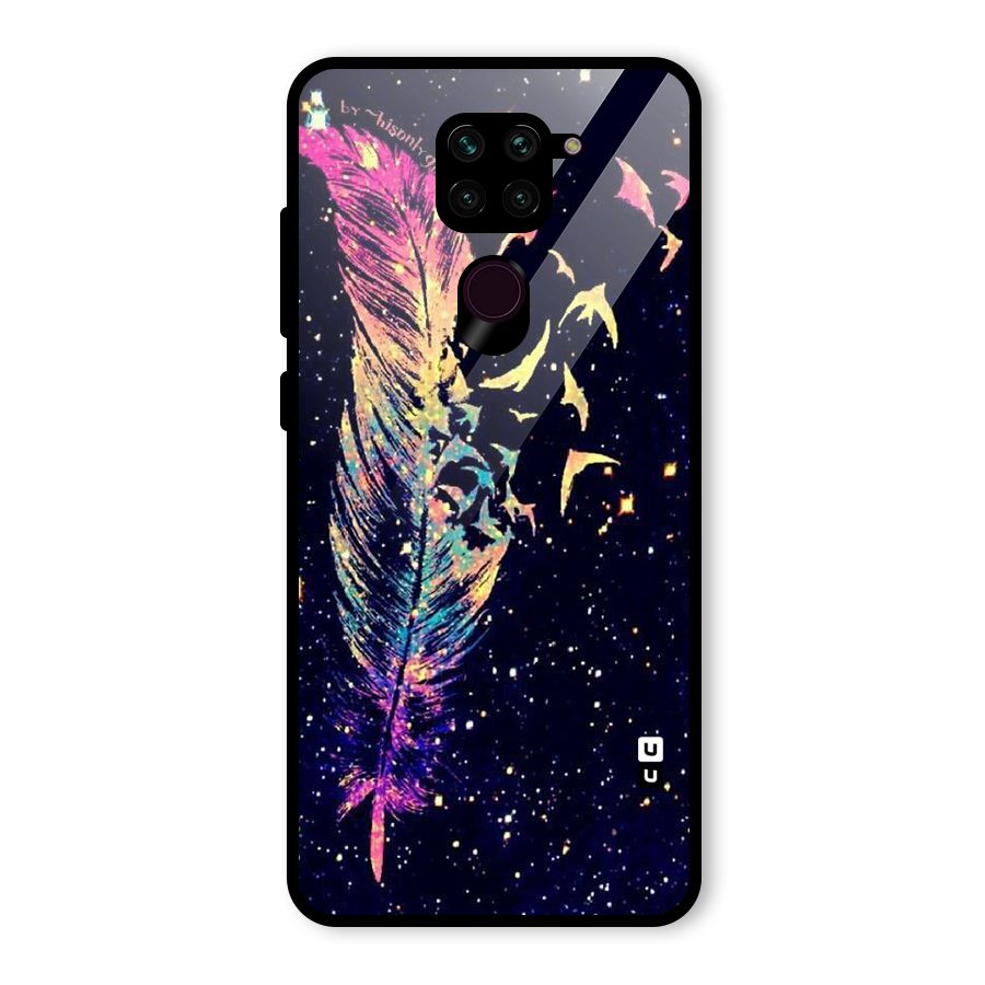 Feather Bird Fly Glass Back Case for Redmi Note 9