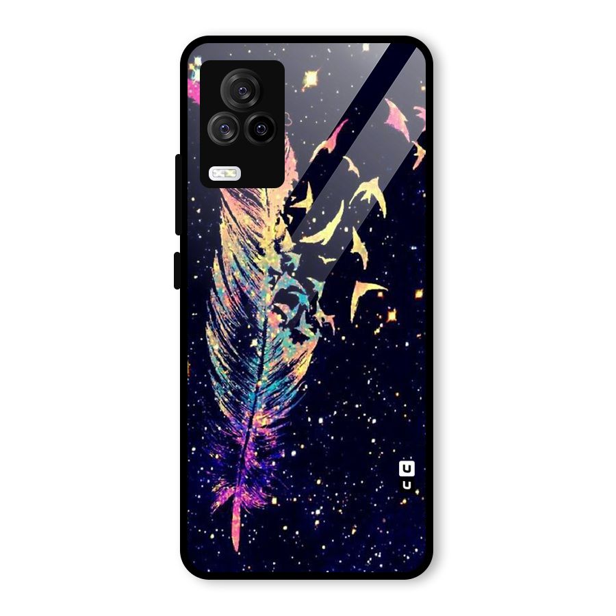 Feather Bird Fly Glass Back Case for Vivo iQOO 7 Legend 5G