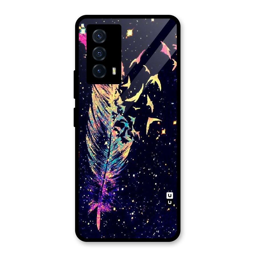 Feather Bird Fly Glass Back Case for Vivo iQOO Z5