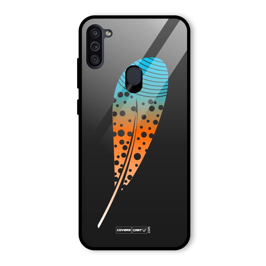 Feather Glass Back Case for Galaxy M11