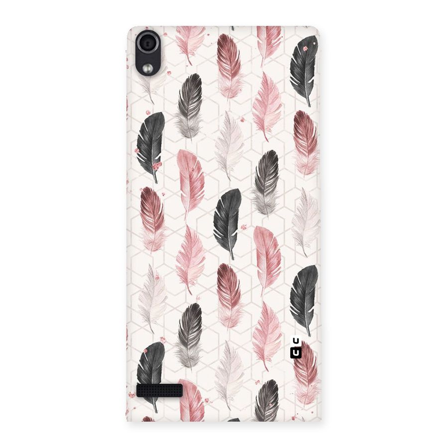Feather Line Pattern Back Case for Ascend P6